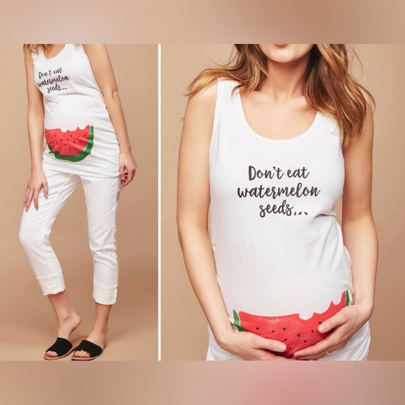 Motherhood Maternity Don't Eat Watermelon Seeds™ Maternity Tank - Picture 1 of 9